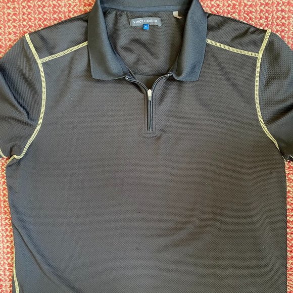 Men's VINCE CAMUTO Black Polo Shirt- NWOT - Picture 1 of 4